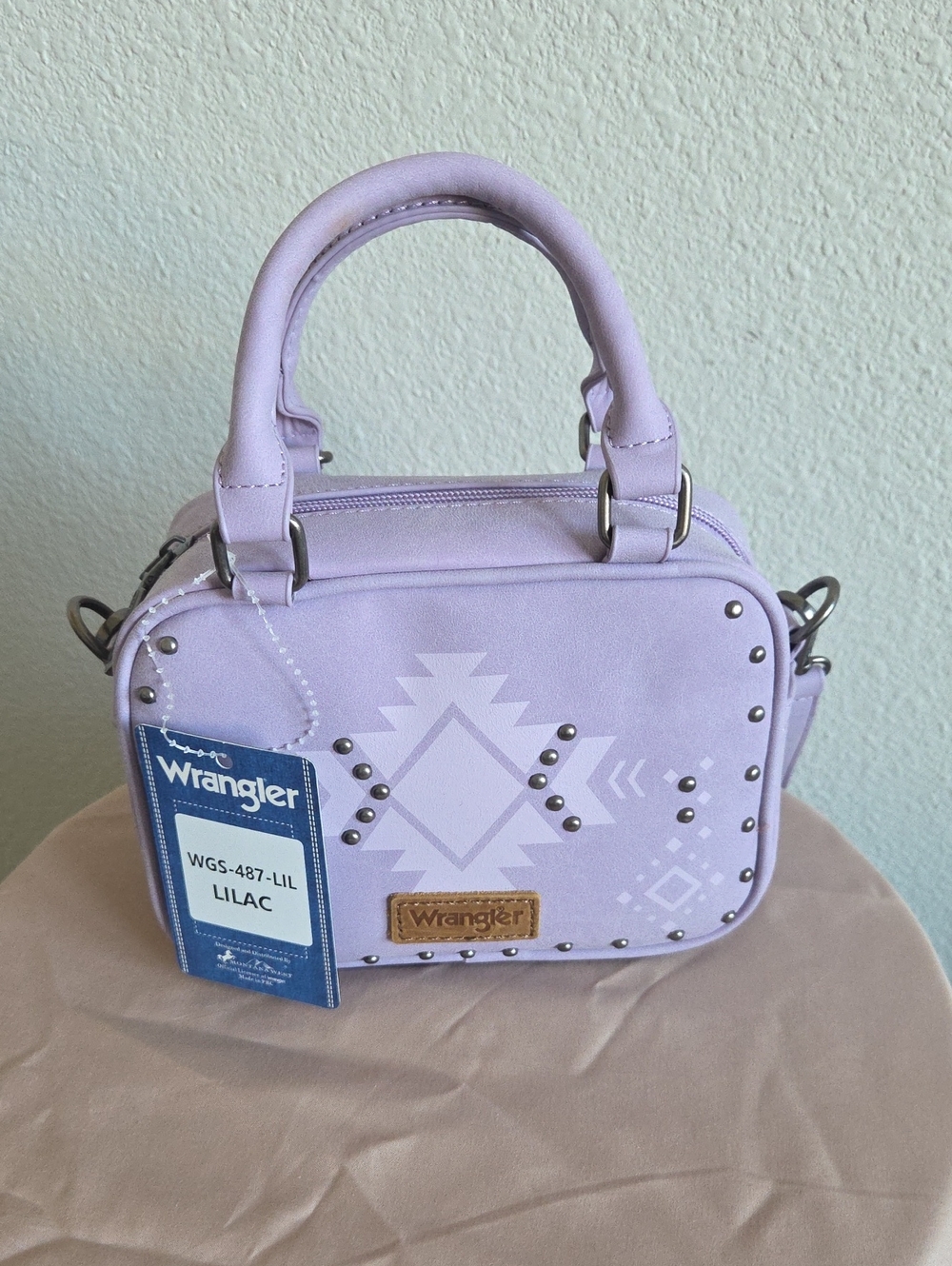 Wrangler Lilac Mini Studded Satchel